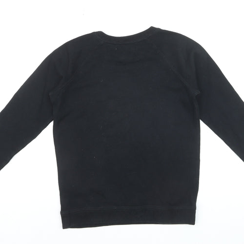 Jack Wills Women's Black Size 8 Crew Neck Sweatshirt
