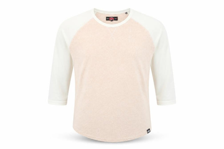 Superdry Men's Beige & White Raglan 3/4 Sleeve Casual Top M