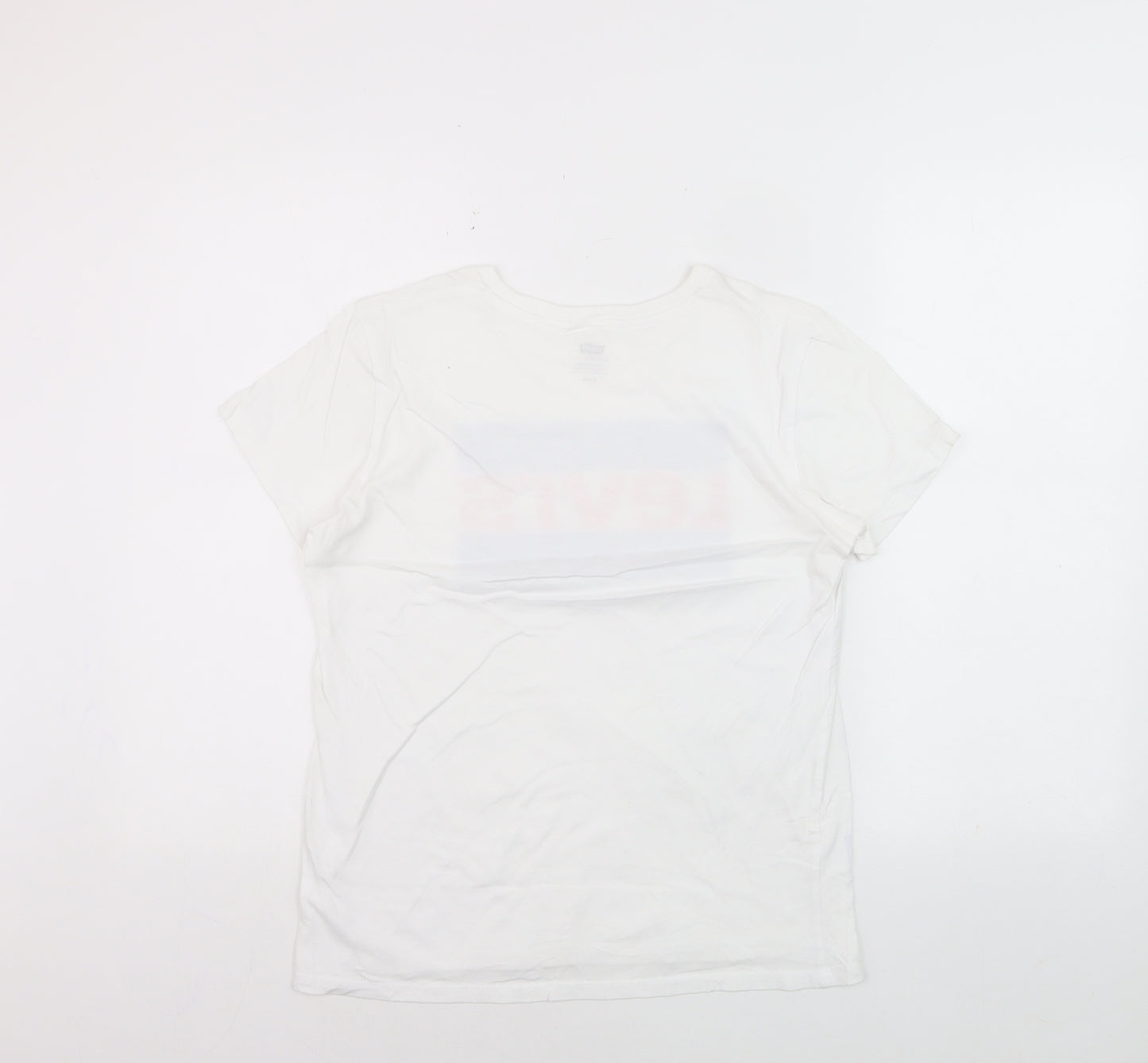 Levi's Men's White Small Logo Graphic Short Sleeve T-Shirt