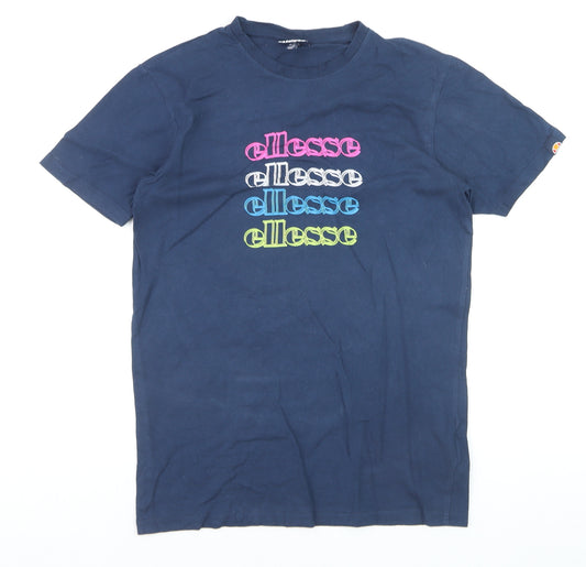 Ellesse Men's Blue XS Logo Graphic Cotton T-Shirt