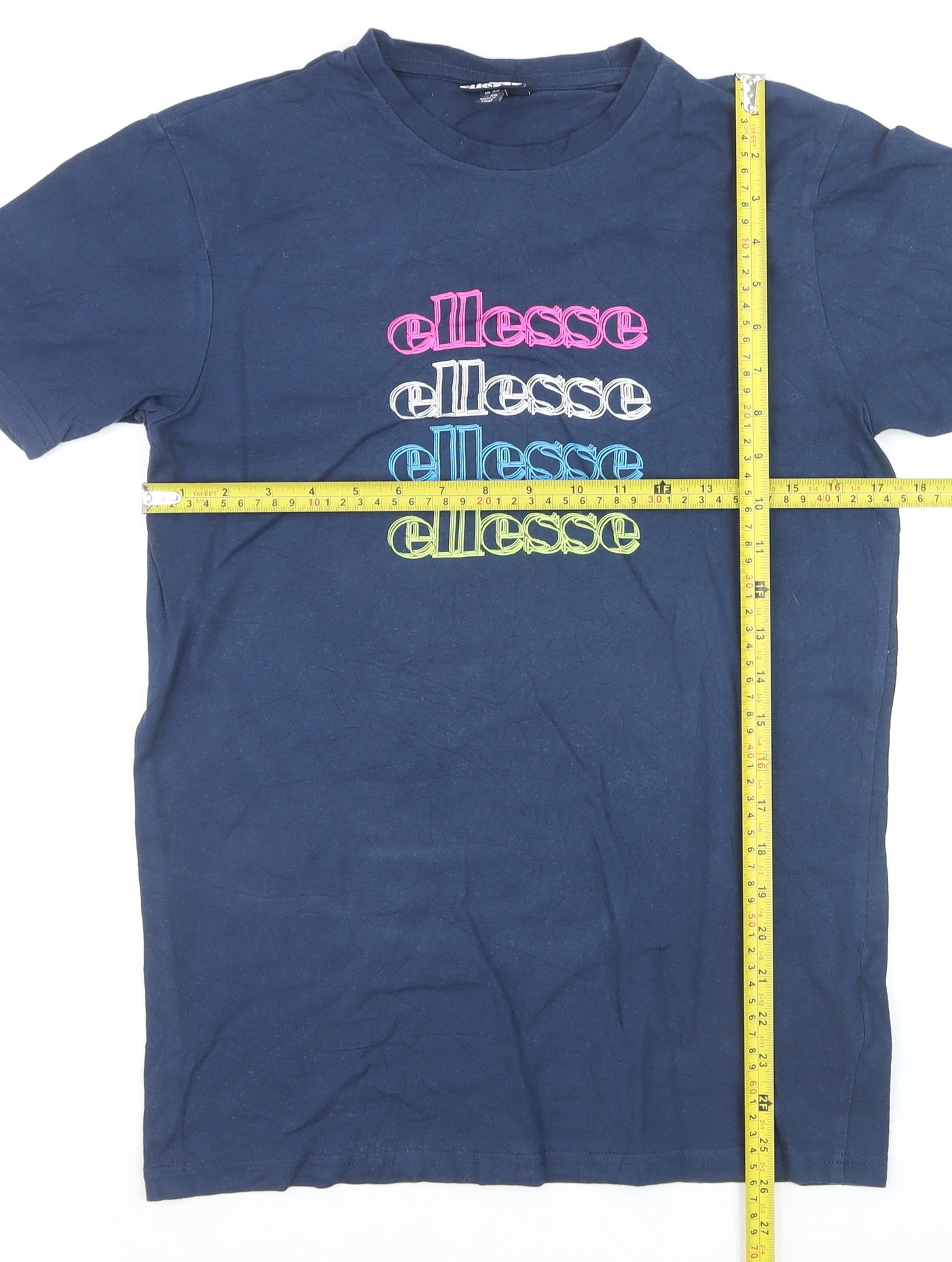 Ellesse Men's Blue XS Logo Graphic Cotton T-Shirt