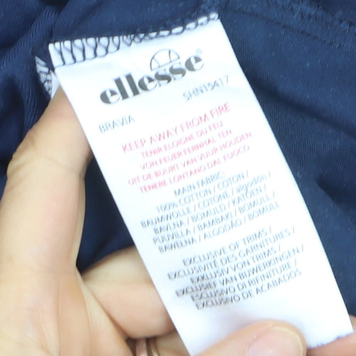 Ellesse Men's Blue XS Logo Graphic Cotton T-Shirt