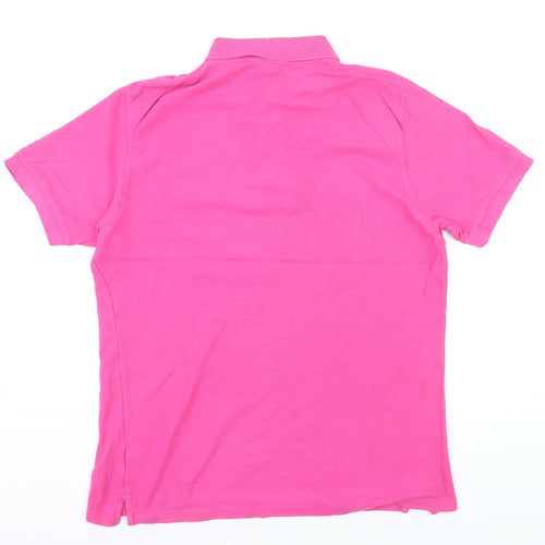 Marks and Spencer Blue Harbour Men's Pink Cotton Polo Shirt M