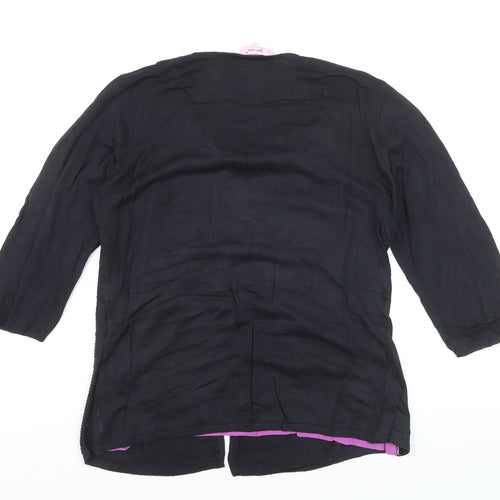 Marks and Spencer Per Una Womens Black 3/4 Sleeve Cardigan Size 16