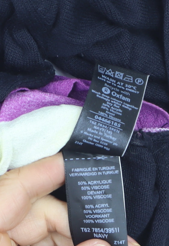 Marks and Spencer Per Una Womens Black 3/4 Sleeve Cardigan Size 16