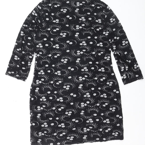 Phase Eight Women Black Size 14 Shift Knee Length Dress