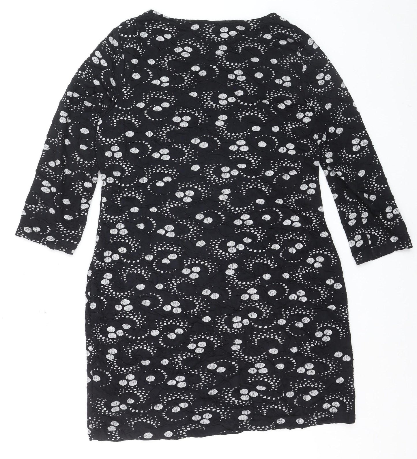 Phase Eight Women Black Size 14 Shift Knee Length Dress