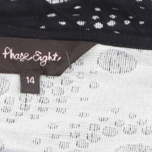 Phase Eight Women Black Size 14 Shift Knee Length Dress