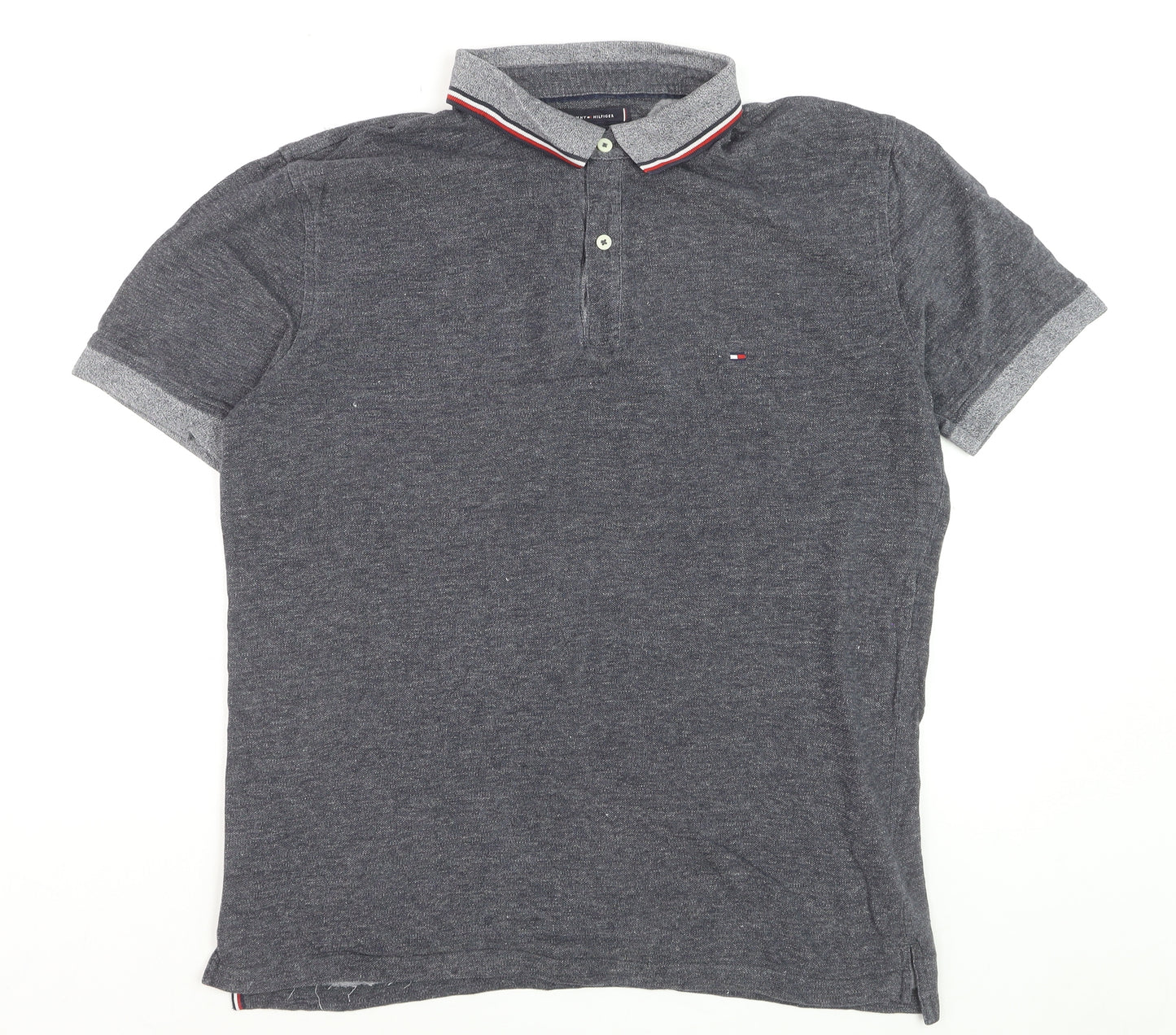 Tommy Hilfiger Men's Grey Regular Fit Short Sleeve Polo XXL