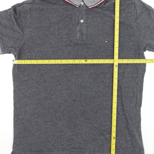 Tommy Hilfiger Men's Grey Regular Fit Short Sleeve Polo XXL