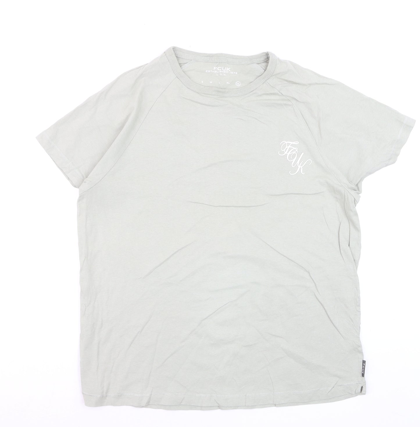 French Connection Men’s Grey Crew Neck Short Sleeve T-Shirt XXL