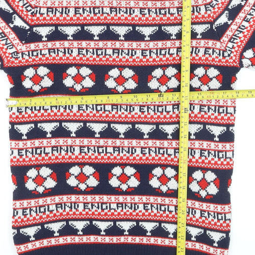 Next Men’s Blue Christmas Fair Isle Jumper XS Crew Neck Knit
