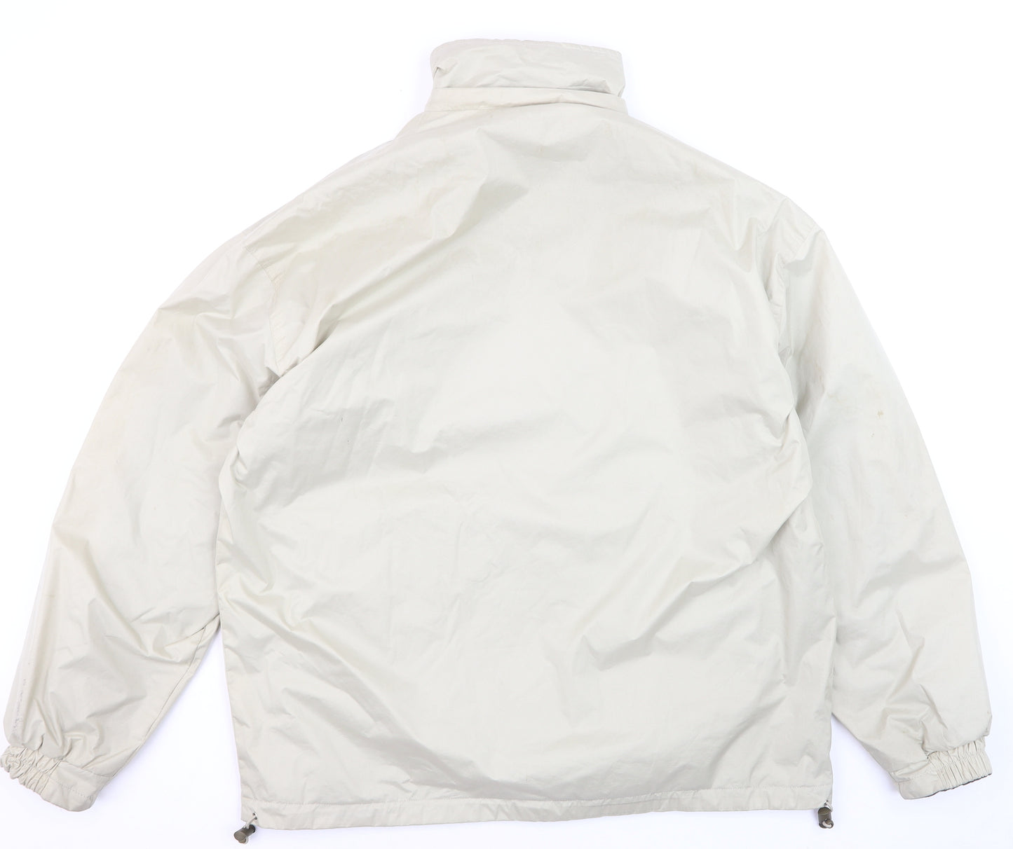 MBM Gear Men's Beige Windbreaker Jacket L Waterproof Full Zip