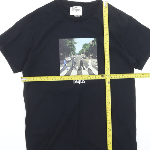 The Beatles Men's Black Heavy Cotton Graphic Band T-Shirt Size S