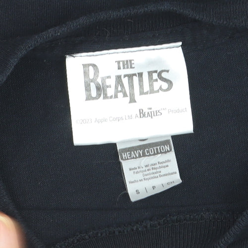 The Beatles Men's Black Heavy Cotton Graphic Band T-Shirt Size S