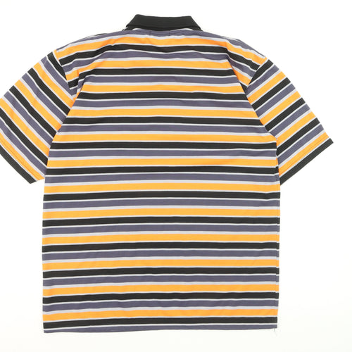 Jomi Men's Multicoloured Striped XL Cotton Polo Shirt