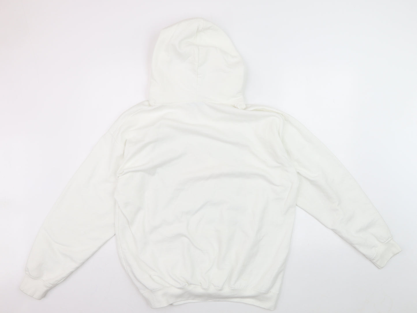 boohooMAN Men’s White Rocky IV Pullover Hoodie Size S