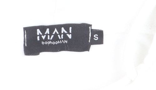 boohooMAN Men’s White Rocky IV Pullover Hoodie Size S