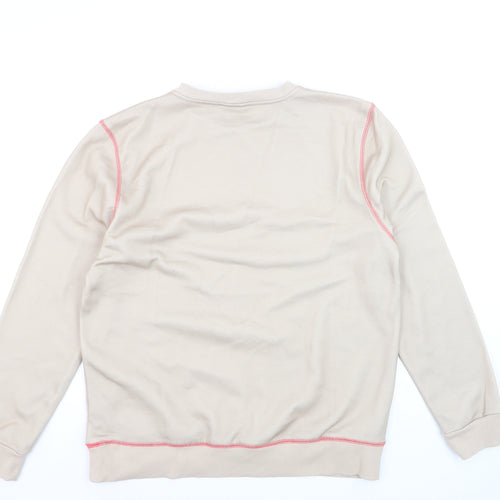 Vintage Supply Men's Beige Graphic Pullover Sweatshirt M
