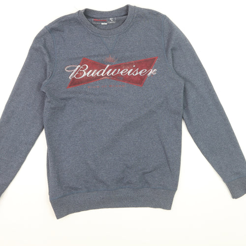 Next Men’s Blue Budweiser Logo Pullover Sweatshirt Size S