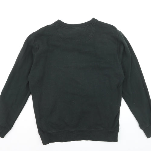 Pepe Jeans Mens Black Regular Fit Cotton Sweatshirt M