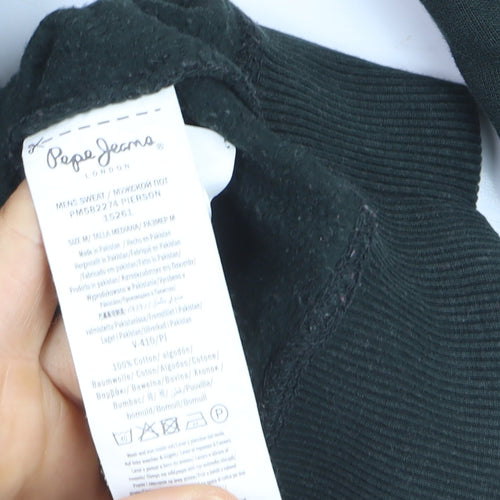 Pepe Jeans Mens Black Regular Fit Cotton Sweatshirt M