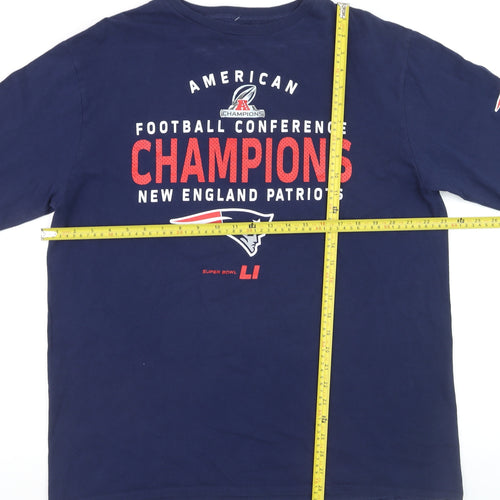 Majestic Men’s Blue XL Long Sleeve New England Patriots Graphic Shirt