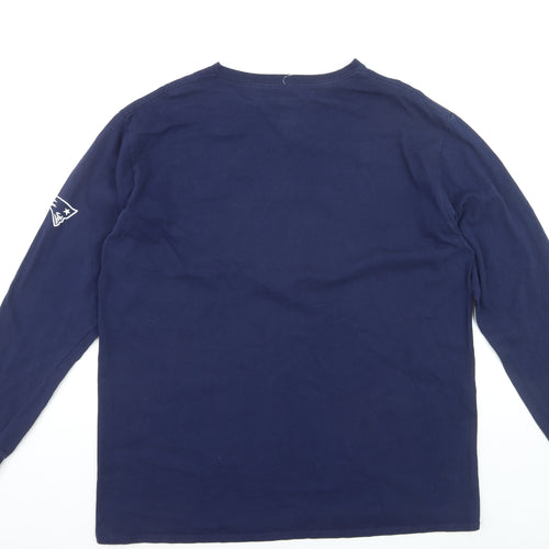 Majestic Men’s Blue XL Long Sleeve New England Patriots Graphic Shirt