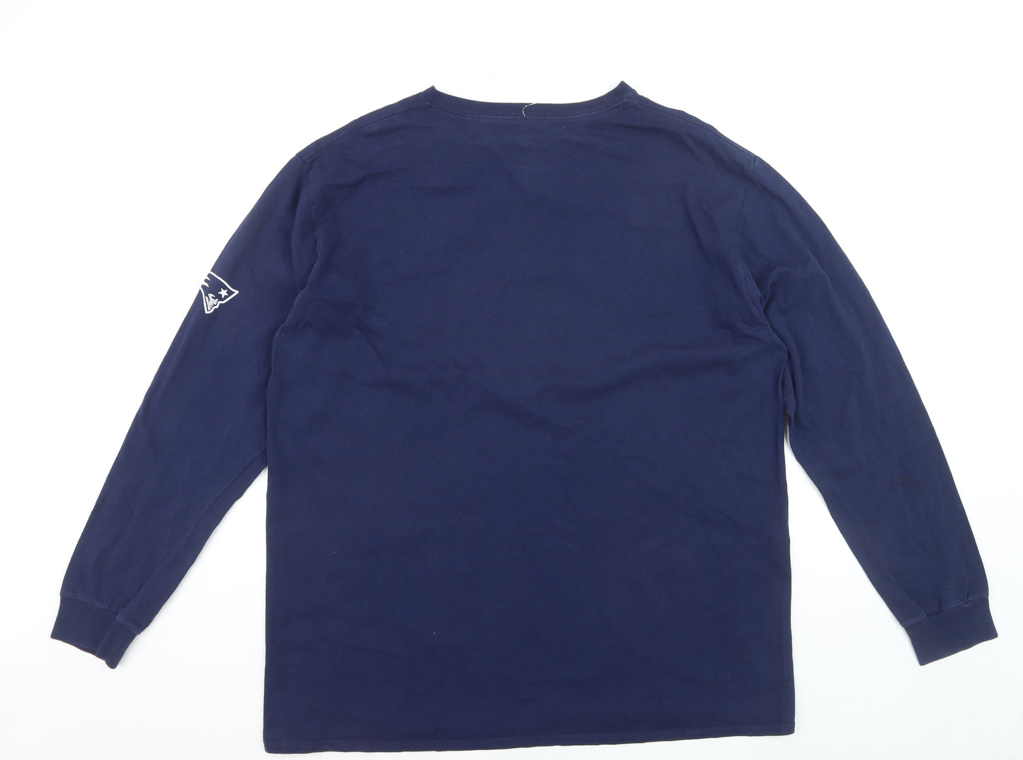 Majestic Men’s Blue XL Long Sleeve New England Patriots Graphic Shirt