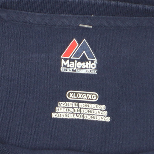 Majestic Men’s Blue XL Long Sleeve New England Patriots Graphic Shirt