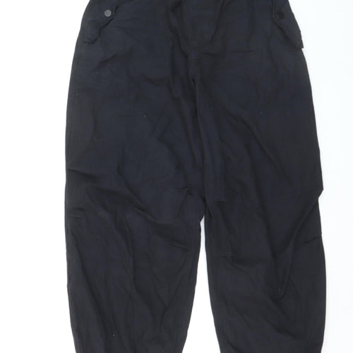 River Island Women’s Black Cargo Trousers Size 8 Relaxed Fit