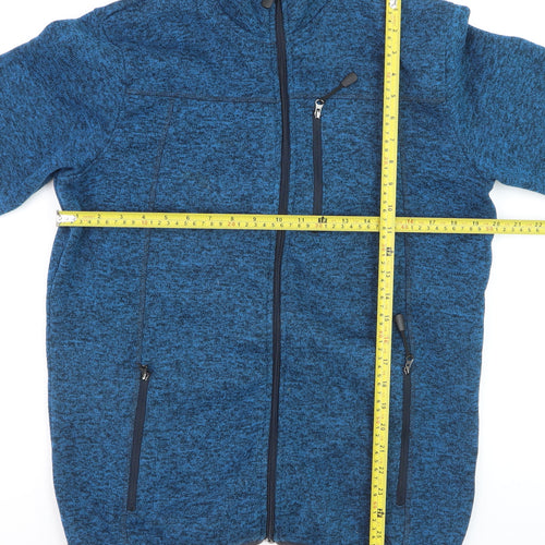 Möberg Men's Blue Full Zip Fleece Sweatshirt Size M