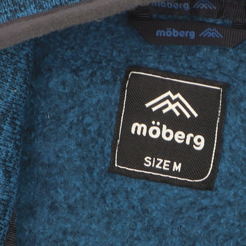 Möberg Men's Blue Full Zip Fleece Sweatshirt Size M