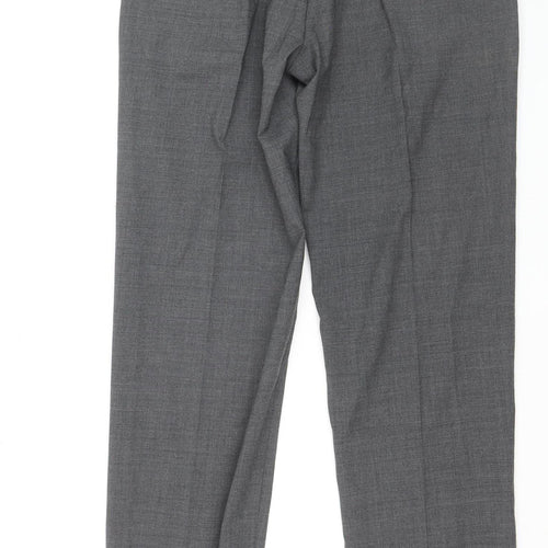 Marks and Spencer Men's Charcoal Grey Regular Fit Dress Trousers 30in Waist
