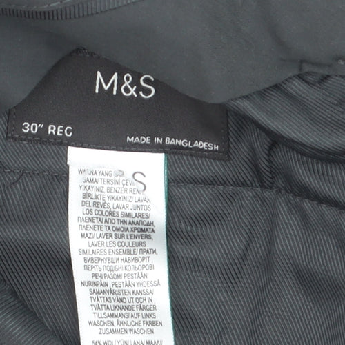 Marks and Spencer Men's Charcoal Grey Regular Fit Dress Trousers 30in Waist