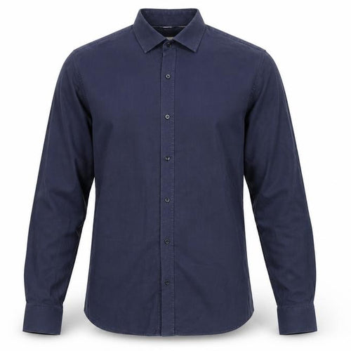 Reiss Men's Navy Slim Fit 100% Cotton Long Sleeve Dress Shirt Size L