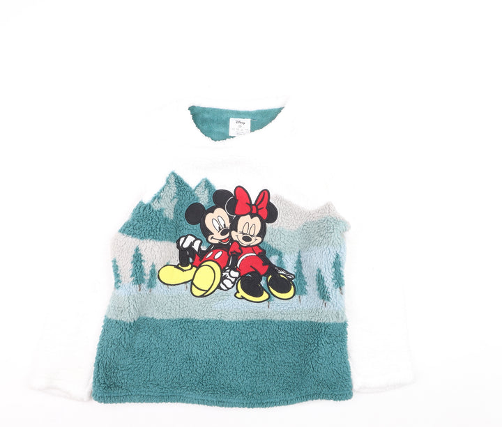 Disney Women’s Mickey & Minnie Fleece Pyjama Top Multicoloured Size 10-12