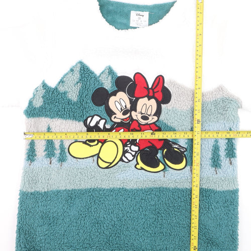 Disney Women’s Mickey & Minnie Fleece Pyjama Top Multicoloured Size 10-12