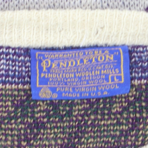 Pendleton Men's Multicoloured Wool Fair Isle Reindeer Jumper L