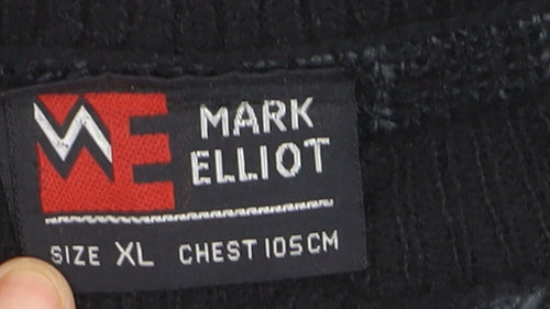 Mark Elliot Men's Multicoloured Geometric Knit Jumper XL Wool Blend