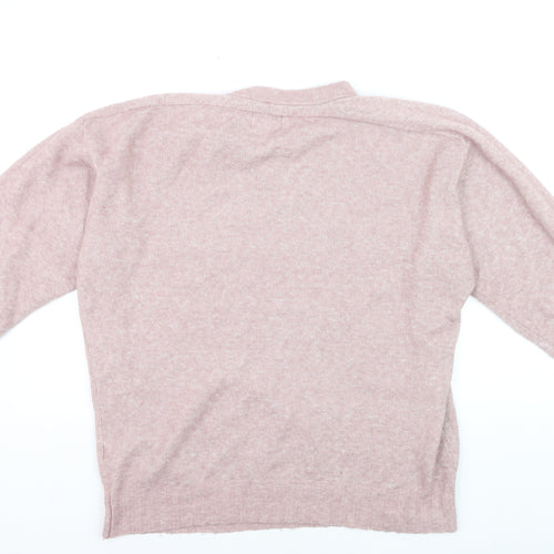 Topman Men Pink Wool Blend Crew Neck Jumper Size M Casual Knitwear