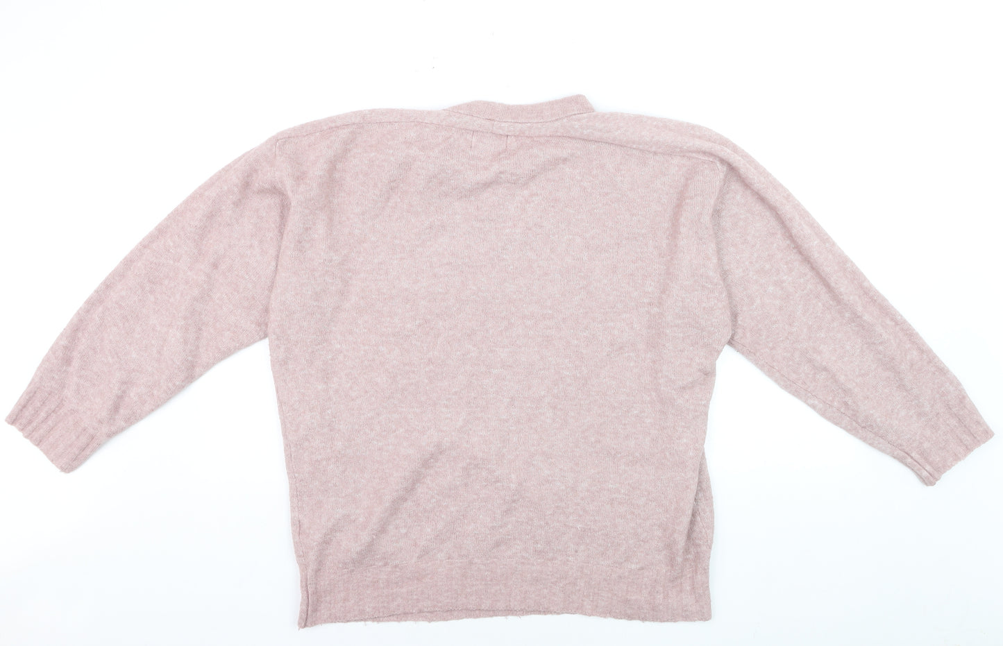 Topman Men Pink Wool Blend Crew Neck Jumper Size M Casual Knitwear