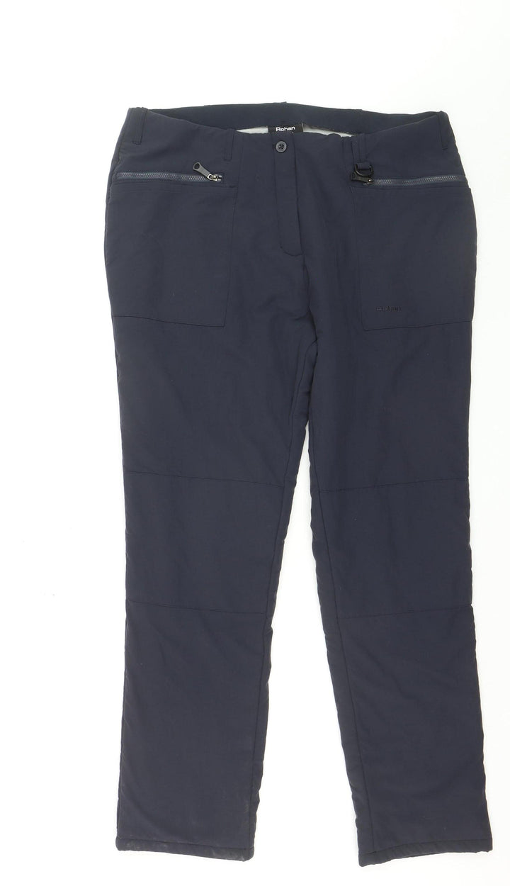 Rohan Womens Blue Cargo Trousers Size 16 Regular Quick Dry Travel Pants