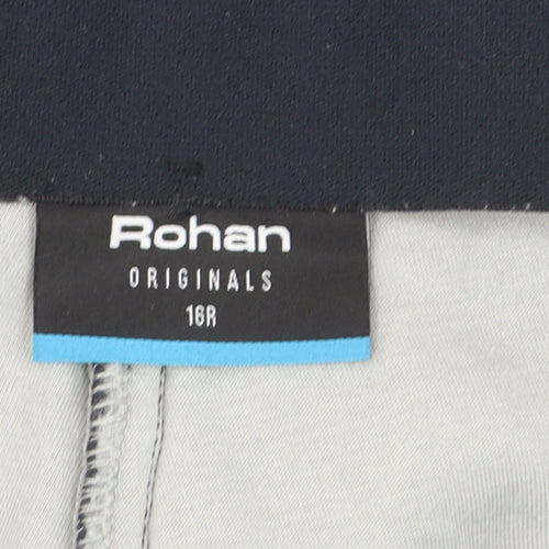 Rohan Womens Blue Cargo Trousers Size 16 Regular Quick Dry Travel Pants