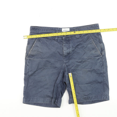 Norse Projects Men's Blue 32 Chino Shorts Casual Cotton