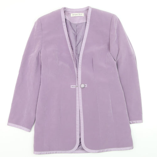 Jacques Vert Women's Purple Size 10 Longline Blazer Jacket