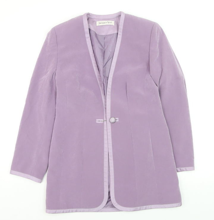 Jacques Vert Women's Purple Size 10 Longline Blazer Jacket