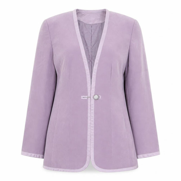 Jacques Vert Women's Purple Size 10 Longline Blazer Jacket