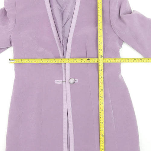 Jacques Vert Women's Purple Size 10 Longline Blazer Jacket
