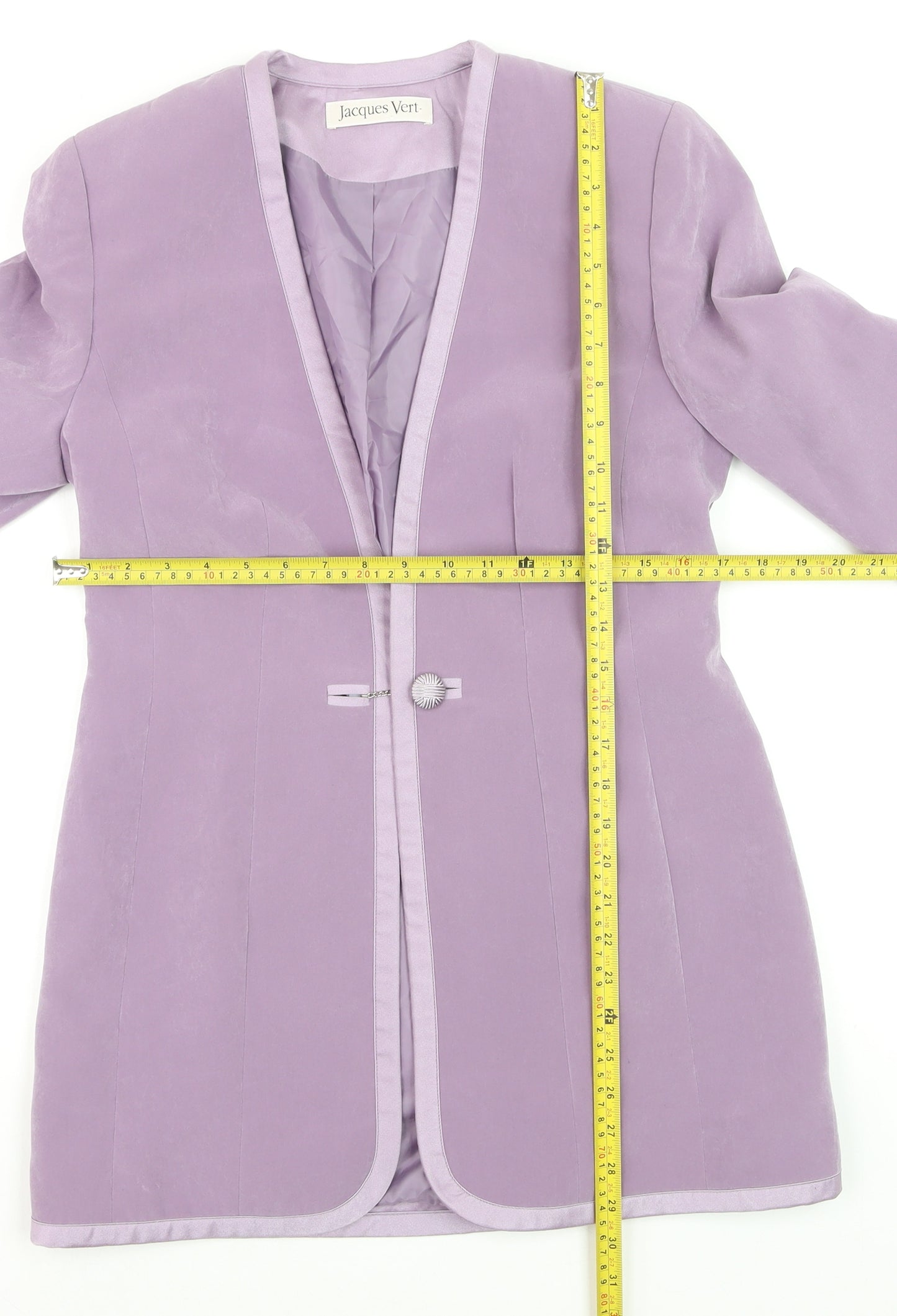 Jacques Vert Women's Purple Size 10 Longline Blazer Jacket